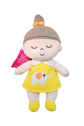 Peluş Bez Bebek 30 Cm Oyuncak Bebek Uyku Arkadaşı Hediyelik Oyun Arkadaşım Sarı