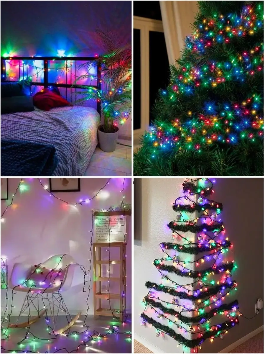 Twinklegarlooo Renkli Noel Ağacı Işıkları 13 Metre 46200857 Sesli Kontrol