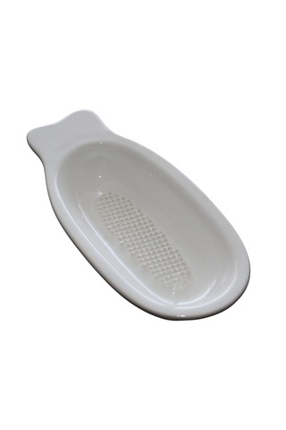 Porselen Kayık Figürlü Bebek Mama Püre Yapıcı Elma Rendesi Sebze Meyve Püre Yapıcı Beyaz