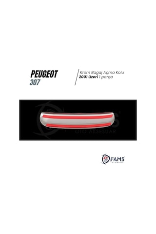 Peugeot 307 Krom Bagaj Açma Kolu 2000 Üzeri P. Çelik