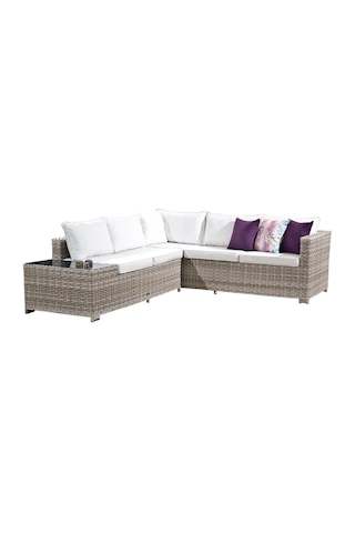 Flexy Zen Bahçe Köşe Mobilya Takımı Rattan Bahçe Mobilyası 316