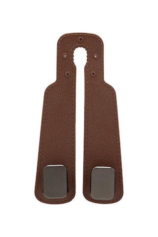 Kangvka Araba Sandalye Arka Çift Kanca - Telefon Tutucu Ve Saklama Fonksiyonu - Gizli Depolama - Yumuşak Silikon - Tekli Paket - Açık Kahverengi