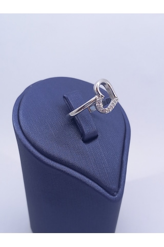 Kalpli Zirkon Taşlı Gümüş Yüzük