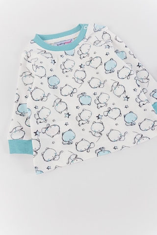 Kedi Figürlü 2'li Kız/erkek Bebek Body Sweat Takımı 001