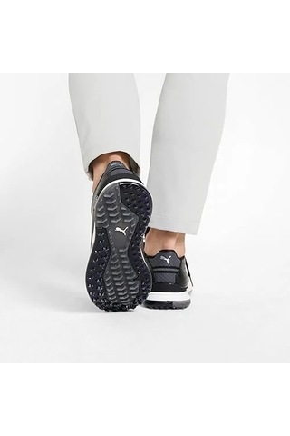 Puma Proadapt Alphacat Leather Erkek Deri Golf Ayakkabısı Gümüş - Siyah