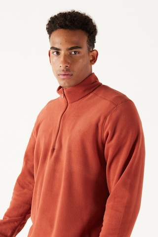 AC&Co / Altınyıldız Classics Anti-Pilling Tüylenme Yapmayan Bato Yaka Erkek Polar Sweatshirt Açık Kahverengi