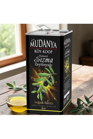 Mudanya Natürel Soğuk Sıkım Erken Hasat Sızma 2 5l Zeytinyağı