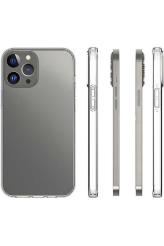 Apple Uyumlu iPhone 13 Pro Max Uyumlu Zore Süper Silikon Kılıf-renksiz Renksiz -