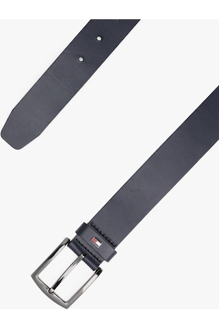 Tommy Hilfiger Erkek Lacivert Deri Kemer-6077 Lacivert