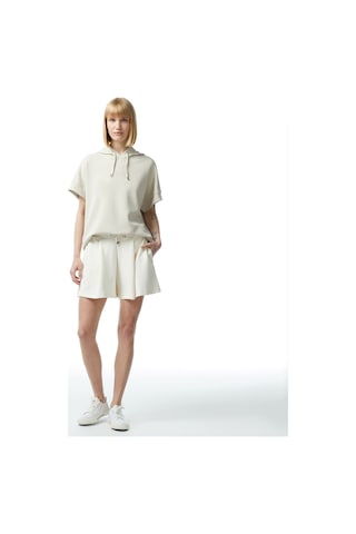 Nautica Nautıca Kadın Beyaz Relaxed Fıt Kısa Kollu Sweatshırt Düz 45k500t Beyaz