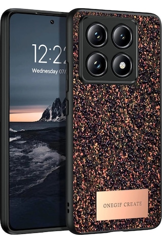 Xiaomi Mi 14t Pro Bright Simli Kapak - Derin Mor