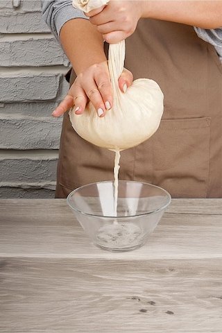 Organik Süzme Bezi Ve Kuru Gıda Saklama Kesesi Set Bej