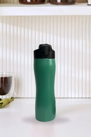 Paslanmaz Çelik Matara Suluk 750 Ml Sporcu Kapak - Yeşil Yeşil