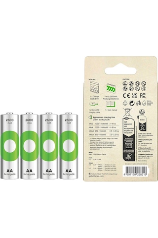 Gp Recyko B441 4 2600 Mah R6 Aa Pilli Şarj Cihazı B441/270hcer21-2gtlb4