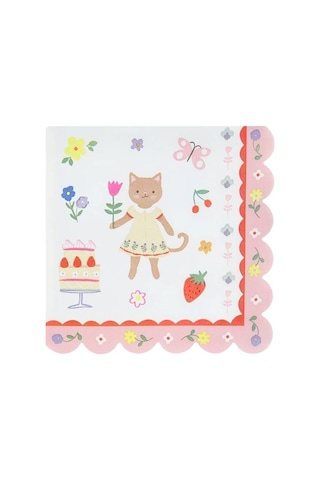 Meri Meri - Kitten Club Large Napkins - Yavru Kedi Kulübü Büyük Peçeteler - L - 16 Adet