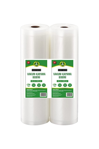 Novisan 2 Adet 20cmx 500cm Vakum Poşet Bobini Tırtıklı