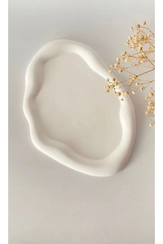 Dekoratif Bulut Tabak, Bulut Tabak, Dekoratif Takı Tabağı, Dekoratif Tabak 24 Cm