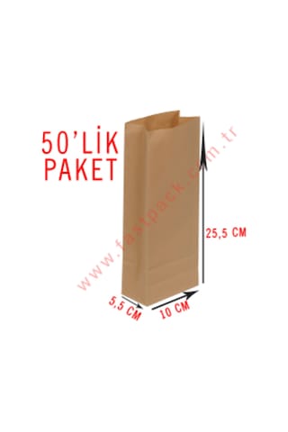 50 Adet 10Cmlik Kraft Poşet