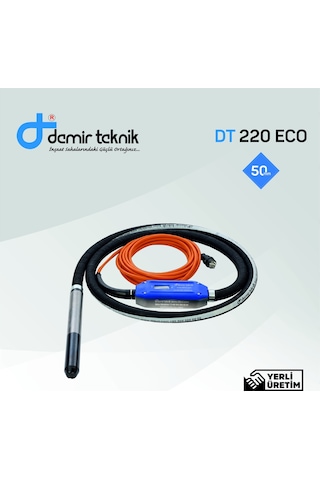 Demir Teknik DT 220 Eco Kendinden Konvertörlü 50 MM Beton Vibratörü