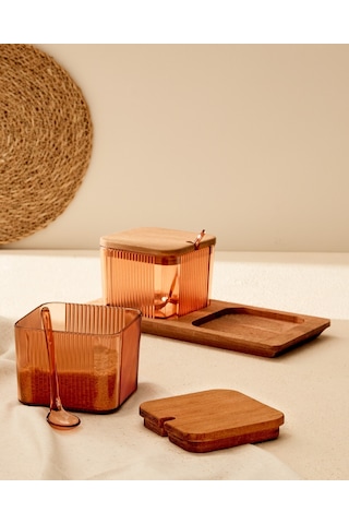 Madame Coco Renard Ahşap Kapaklı Baharatlık 2'li Bhrt0000000012500 Ml-amber