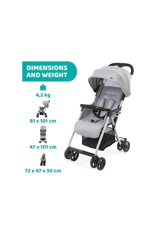 Chicco Ohlala 3 Stroller Bebek Arabası Grey Mist