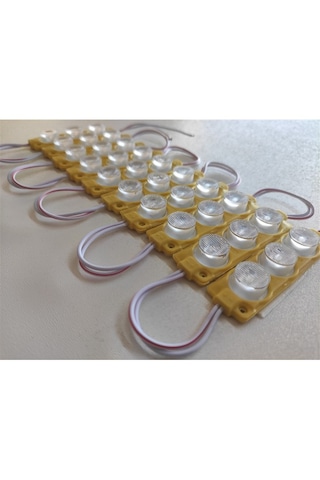 Camlı Parmak Led Lamba Turuncu 12 Volt Su Geçirmez 10,lu 3m Bantlı Kesilebilir Br0409926