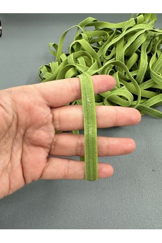 Paşateks 1 Cm Silikonlu Askı Lastiği-5 Metre-fıstık Yeşil