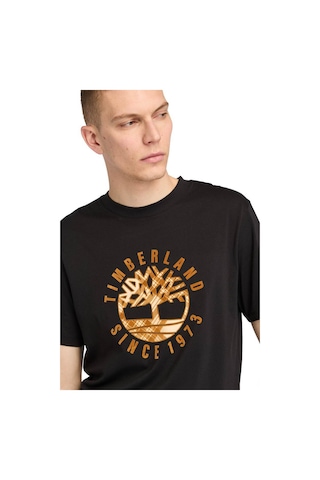 Timberland Holiday Front Graphic Ss Siyah Erkek Kısa Kol T-shirt 000000000102084447 Siyah-lıla
