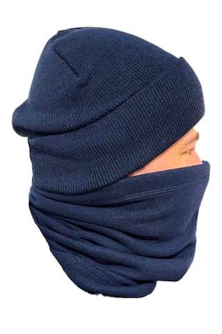 Jandarma Asayiş Lacivert Yün Bere Polar Boyunluk 2 Li Set Lacivert