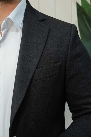 Bys Beystil Sivri Yaka Siyah Ceket 53293 - Slim Fit