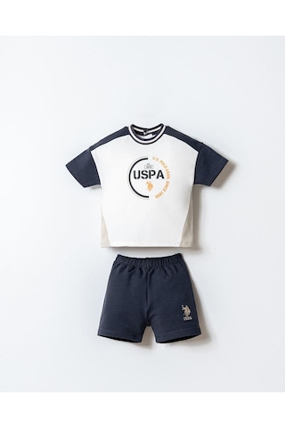 U.S. Polo Assn. U.s. Polo Assn Erkek Bebek 2 Li Şort T-şhirt Takım Füme-2335 Füme