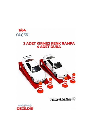 1/64 Ölçek Diorama 2 Adet Kırmızı Rampa + 4 Adet Duba