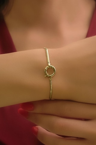 Fiyonk Kuyumculuk 14 Ayar Altın İtalyan Balıksırtı Zincir Bileklik 2.05 Mm Blk8060 Beyaz Altın