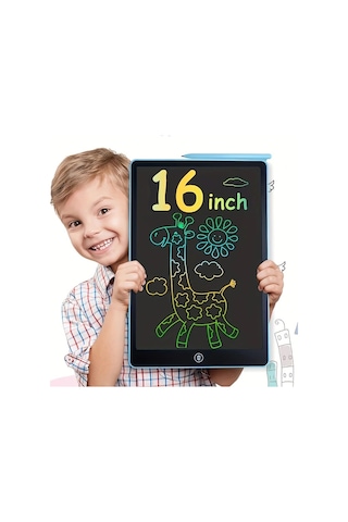 Userfriendly11 Mavi 16 İnç Lcd Yazı Tahtası Stilus Kalem Çizim Pad Eğitici Hediye Noel Doğum Günü