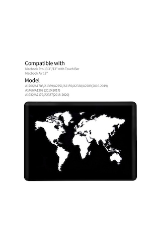 Didadodo Mat Yüzeyli Macbook Uyumlu Air 13'' 2018-2020 İçin Isı Dağıtımlı Dayanıklı Sert Kılıf Kapaklı Kılıf, Küçük Boyutlu Tasarım Kapaklı Kılıf