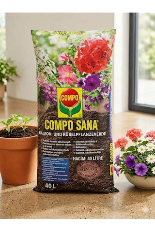 40 Lt Compo Sana İthal Torf, Saksı Torfu, Tohum, Çiçek, Fide Vb İçin 40 L