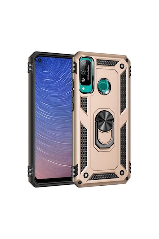 Huawei P40 Lite E Kilif Zore Vega Yüzüklü Standli Zirh Kilif 469645912