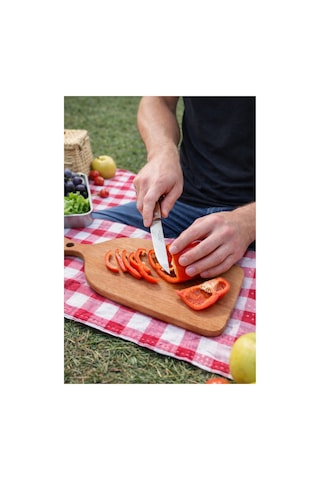 CH woodline Mıknatıslı Kamp & Piknik Bıçak Seti No:1-3, 4116 Çelik Sebze Ve Şef Bıçağı, Gürgen Kesme Tahtalı Taşınabilir Outdoor Set Çok Renkli