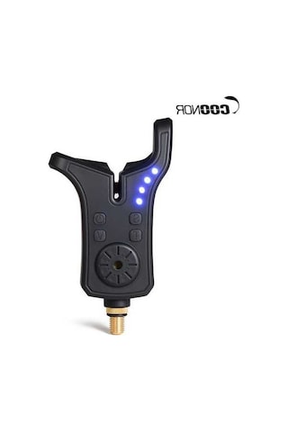 Artfulabode Zili Uyarı Tutma Siyah Ses Ses Led Isırma Isırma Işıklarla Göstergesi Elektronik Balık Alarmı Jh Siyah