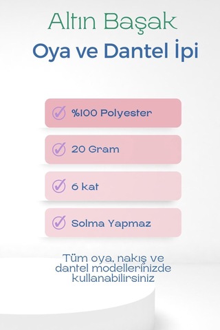 Altınbaşak Oya Ve Dantel İpi 20 Gr - Royaleks - No: