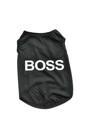 Köpek Ve Kedi İçin Pet Boss Siyah Sweat Tshirt Kıyafet