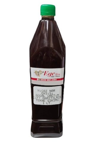 Egeden Her Yere Hicaz Nar Ekşisi Doğal Fermente Edilmiş Tekne Sıkımı 1 L