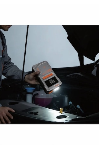 Auhma A8822 Jump Starter / Akü Takviye Cihazı 4'ü 1 Arada Powerbank, Hava Kompresörü,10.000mah
