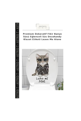 Premium Dekoratif Fikir Banyo Süsü Eğlenceli Süs Decohandy Klozet Etiketi Leave Me Alone