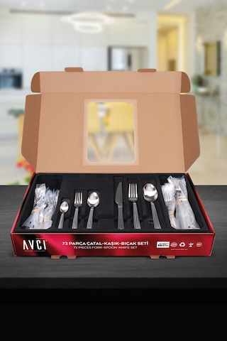 Yakamoz 72 Parça Çatal Kaşık Bıçak Takımı