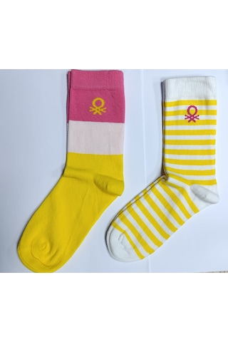 United Colors Of Benetton Unıted Colors Of Benetton Erkek Çocuk 2'li Soket Çorap Bnt-g24087 Sarı