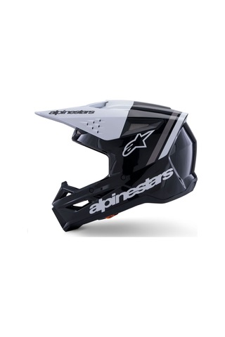Alpinestars Sm3 Radium Off-road Kaskı Siyah Beyaz Gri Siyah - Beyaz - Gri