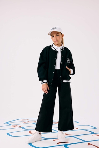 Defacto Kız Çocuk Wide Leg Geniş Paça Pamuklu Okul Pantolonu E6188a825aubk27 Siyah