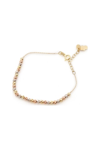 Üç Renk Dorika Toplu Italyan Bileklik N11.1252 Çok Renkli