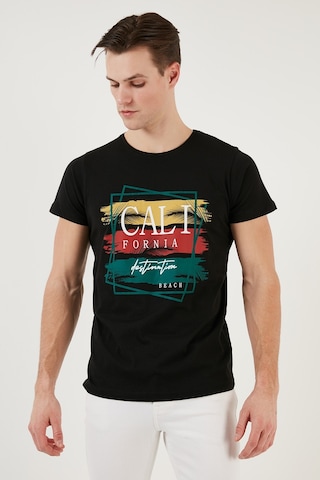 Buratti Pamuklu Slim Fit Bisiklet Yaka Erkek T Shirt 541California24 Siyah